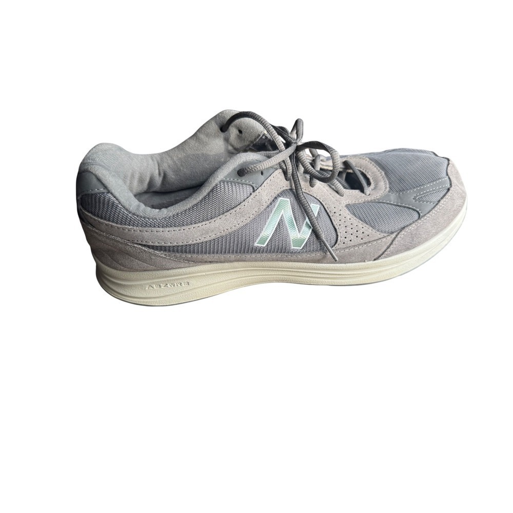 New Balance Walking Shoes Men's 14.5 2E Wide Gray Suede Mesh ABZORB Comfort USA - Picture 2 of 7